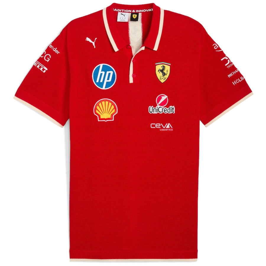 Scuderia Ferrari 2025 Team Knitted Polo
