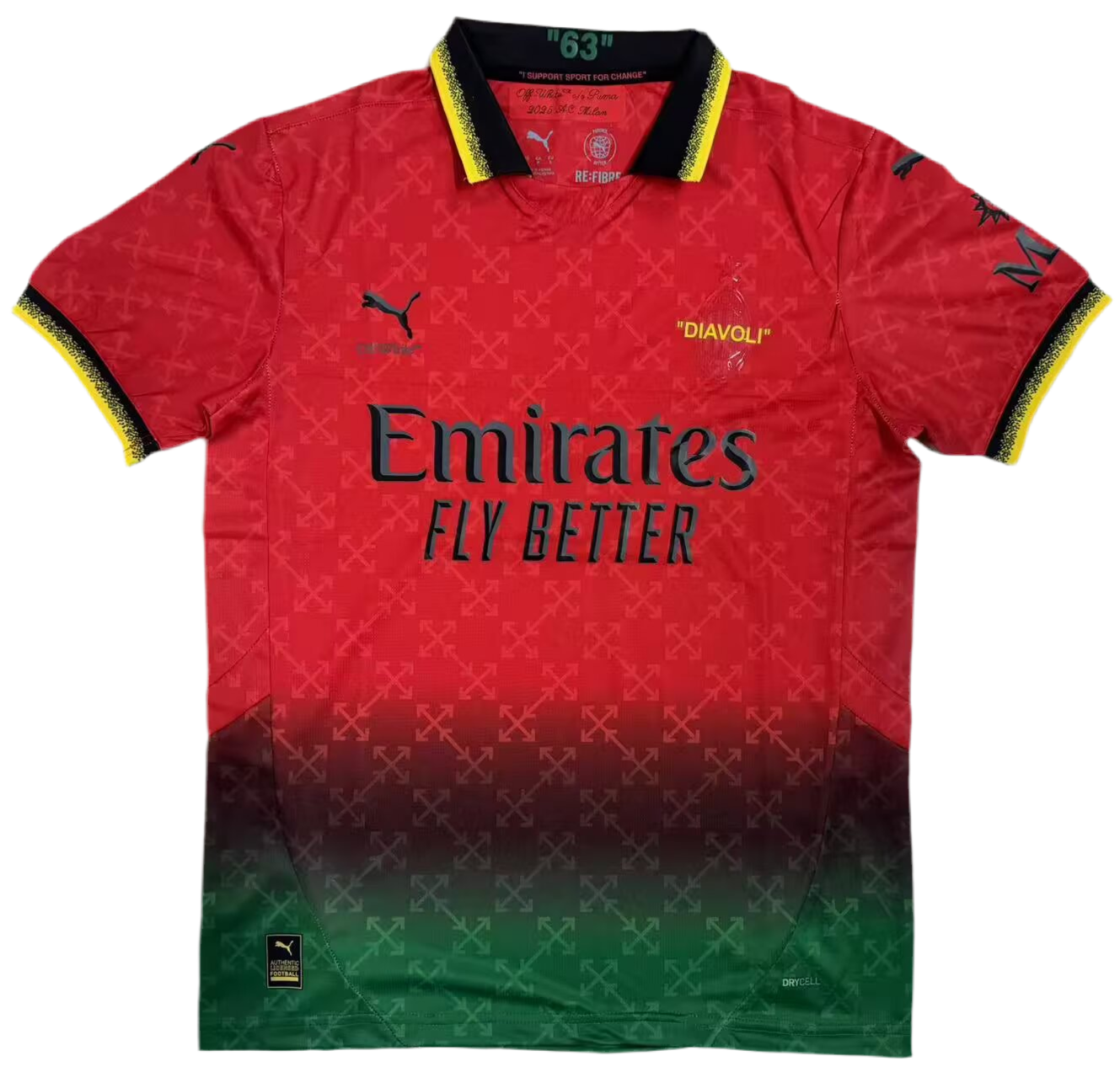 AC Milan FC X Off-White 24/25 Fourth Jersey - Red