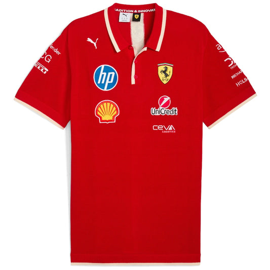 Scuderia Ferrari 2025 Team Knitted Polo