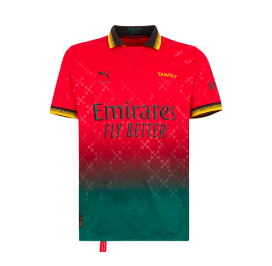 AC Milan FC X Off-White 24/25 Fourth Jersey - Red