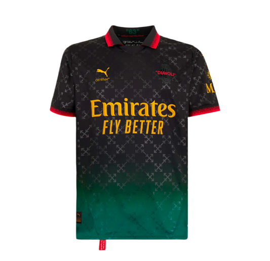 AC Milan FC X Off-White 24/25 Fourth Jersey - Black